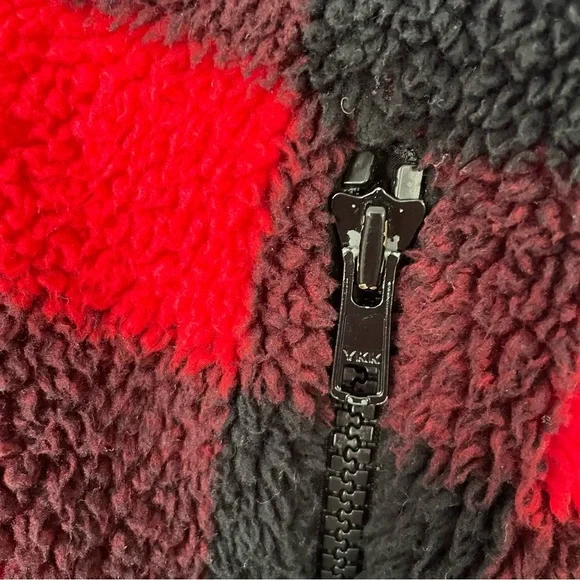 Mother denim the funnel neck bomber jacket buffalo plaid M - Picture 14 of 16